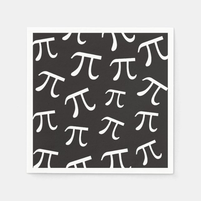 Många Pi Symbols Pi Day Math Thmet Pappersservett (Framsidan)
