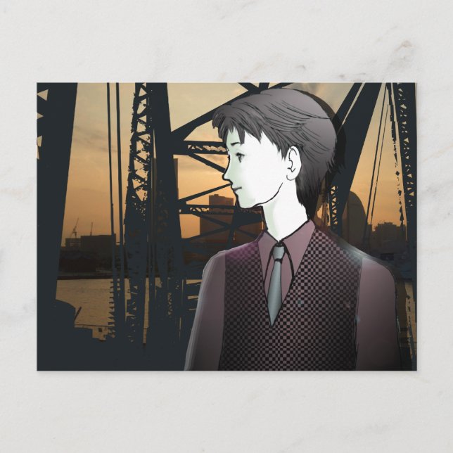 MANGA  pojke YOKOHAMA Vykort (Framsida)