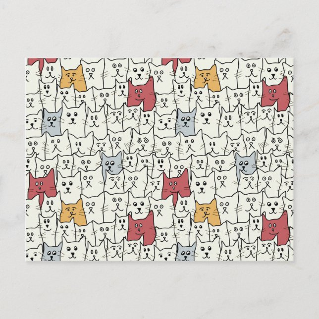 Många roliga katter vykort (Framsida)