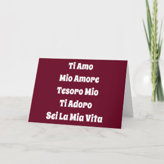 MÅNGA SÄTT ATT KÄRLEK DIG *ITALIENSK* BIRTIDKORT KORT