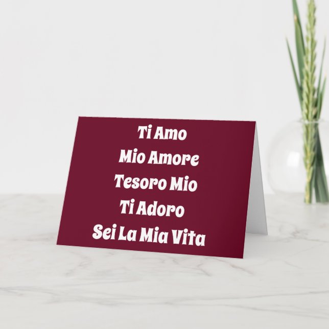 MÅNGA SÄTT ATT KÄRLEK DIG *ITALIENSK* BIRTIDKORT KORT (Framsida)