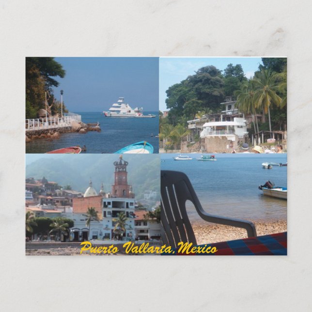 Många scener från Puerto Vallarta-vykort Vykort (Framsida)