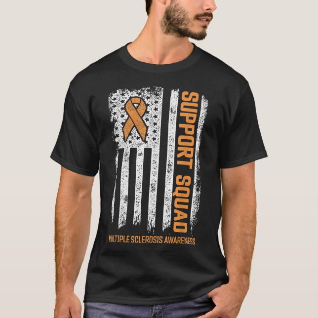 Många Sclerosi Support Squad Många Sclerosis T Shirt (Framsida)