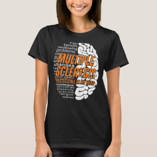 Många Sclerosis all in my Head Orange Ribbon T Shirt