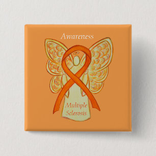 Många Sclerosis Angel Awareness Ribbon Stift Knapp