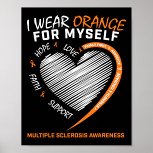 Många Sclerosis Apparat Women Manar Medvetenhet Poster