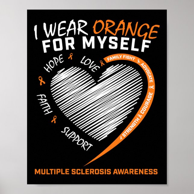 Många Sclerosis Apparat Women Manar Medvetenhet Poster (Framsidan)