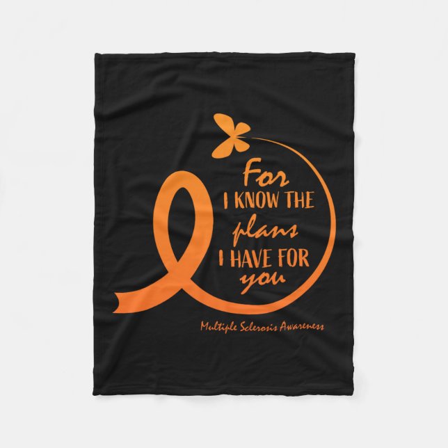 Många Sclerosis Awareness Gift Christian Bible Fleecefilt (Framsidan)