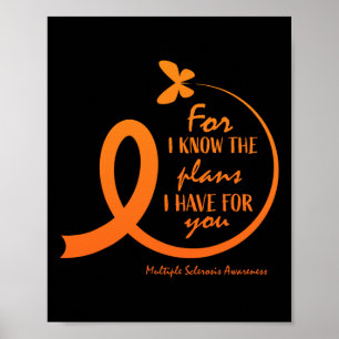 Många Sclerosis Awareness Gift Christian Bible Poster