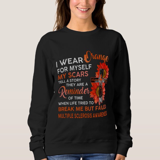Många Sclerosis Awareness I Bära Orange for Mys T Shirt (Framsida)