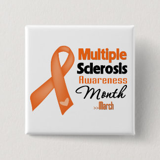 Många Sclerosis Awareness Månad Knapp