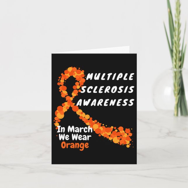 Många Sclerosis Awareness March Vi Bära Oran Kort (Framsida)