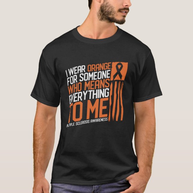 Många Sclerosis Awareness Month I Bära MS Orang T Shirt (Framsida)