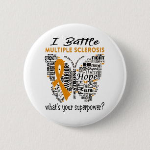Många Sclerosis Awareness Month Ribbon Gifts Knapp