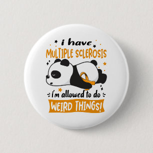 Många Sclerosis Awareness Month Ribbon Gifts Knapp