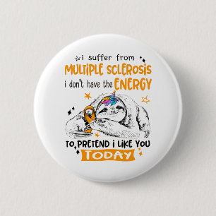 Många Sclerosis Awareness Month Ribbon Gifts Knapp