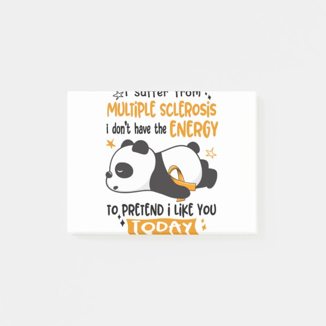 Många Sclerosis Awareness Month Ribbon Gifts Post-it Block (Framsida)