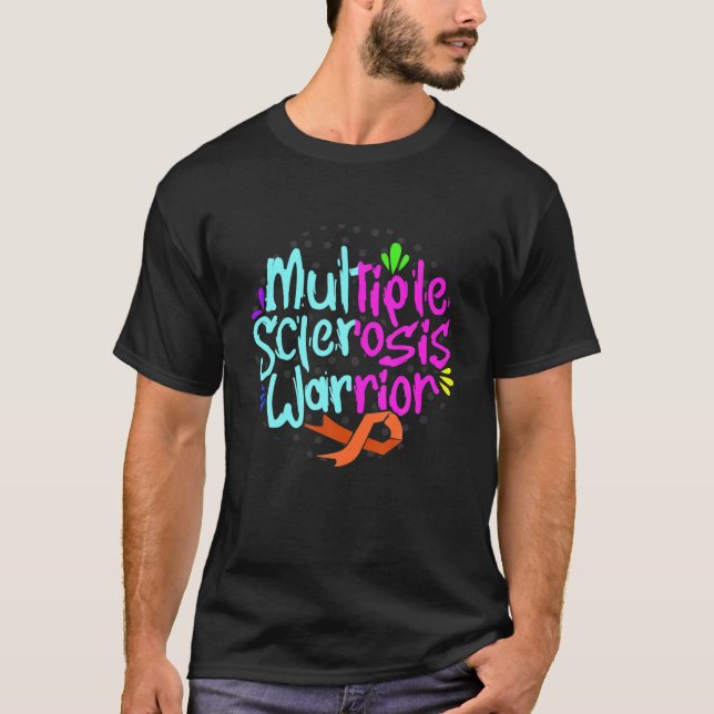 Många Sclerosis Awareness MS Survivor Research T Shirt (Framsida)