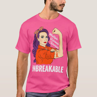 Många Sclerosis Awareness MS Warrior Obrytabl T Shirt