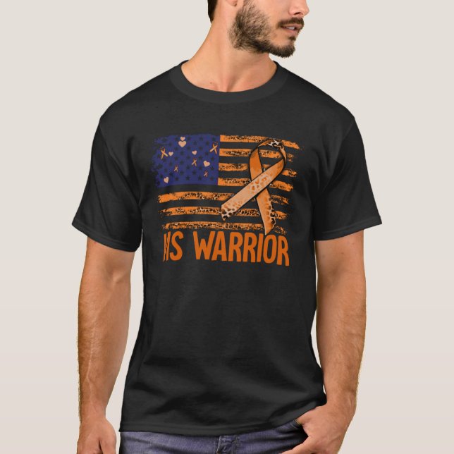 Många Sclerosis Awareness MS Warrior T Shirt (Framsida)
