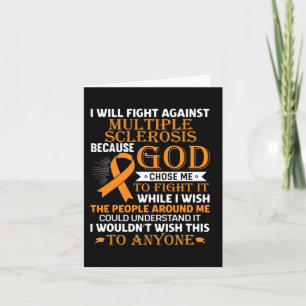 Många Sclerosis Awareness Orange Ribbon Manar Wom Kort