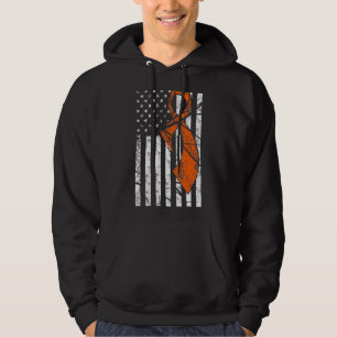Många Sclerosis Awareness Orange Ribbon Usa Ame Hoodie
