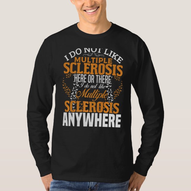 Många Sclerosis Awareness Orange Ribbon Wome T Shirt (Framsida)