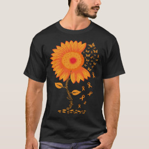 Många Sclerosis Awareness Ribbon Flower MS-stam T Shirt