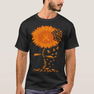 Många Sclerosis Awareness Ribbon Flower MS-stam T Shirt