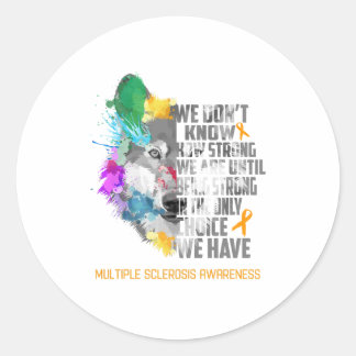 Många Sclerosis Awareness Ribbon Support Gifts Runt Klistermärke