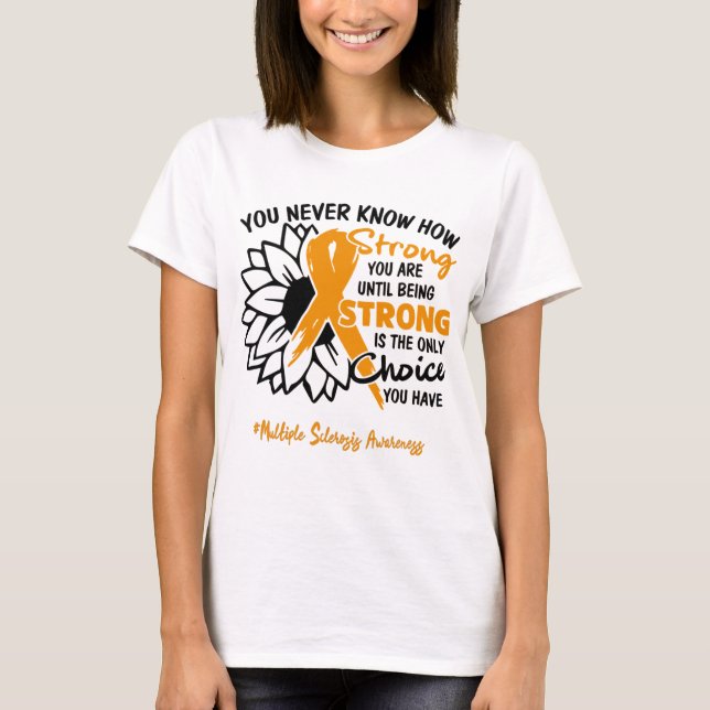 Många Sclerosis Awareness Ribbon Support Gifts T Shirt (Framsida)