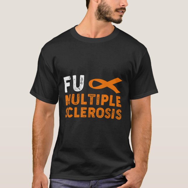 Många Sclerosis Awareness Support Survivor T Shirt (Framsida)