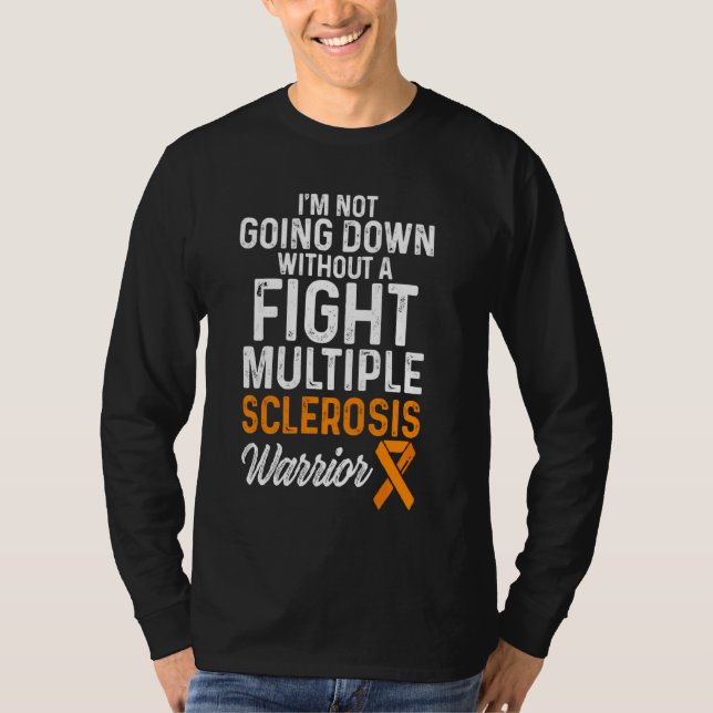 Många Sclerosis Awareness Survivor Down Warr T Shirt (Framsida)