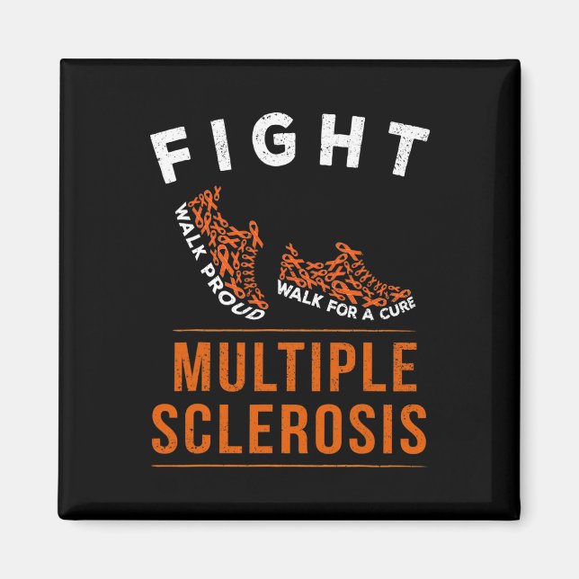 Många Sclerosis Awareness Warrior Ribbon 1 Magnet (Framsidan)