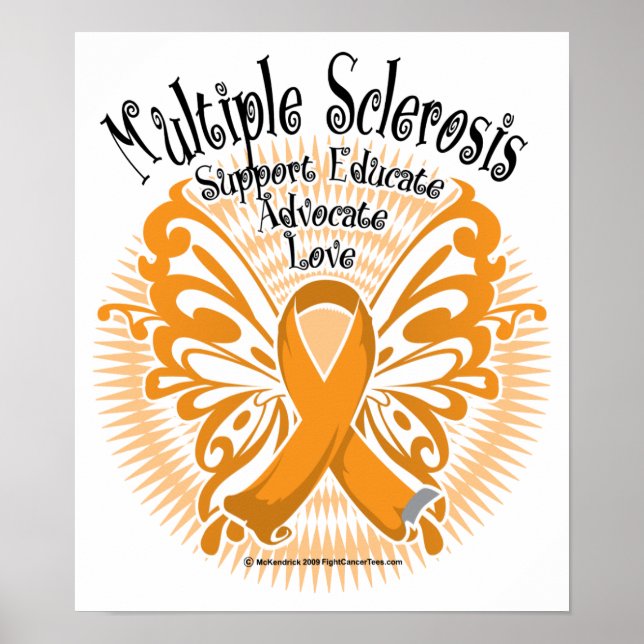 Många Sclerosis Butterfly 3 Poster (Framsidan)