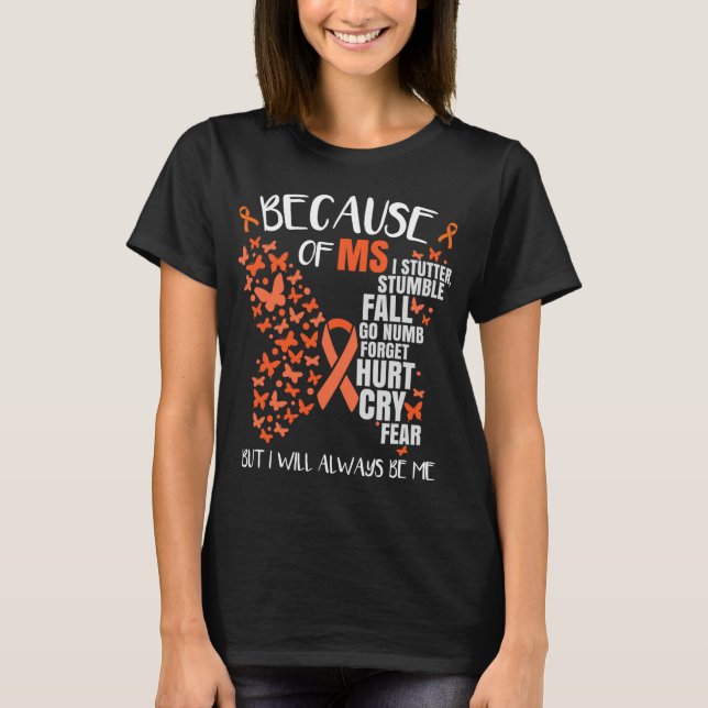 Många Sclerosis Butterfly T Shirt (Framsida)