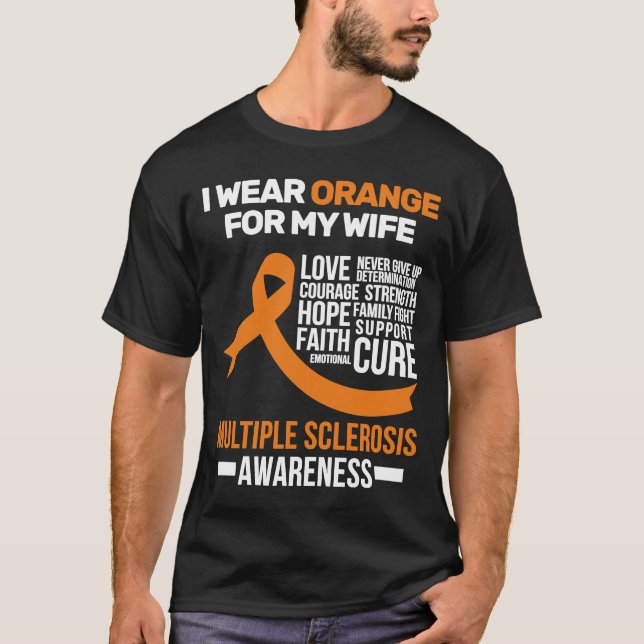 Många Sclerosis Disease Make Supporter T Shirt (Framsida)