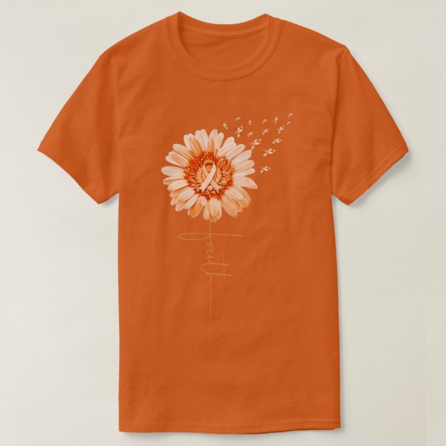 Många Sclerosis Faith MS Awareness Solros T Shirt (Design framsida)