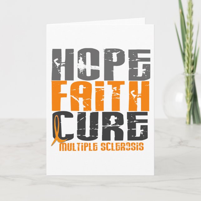 Många Sclerosis HOPE FAITH CURE Kort (Framsida)