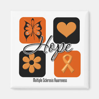 Många Sclerosis Hope Kärlek Inspire Awareness Magnet
