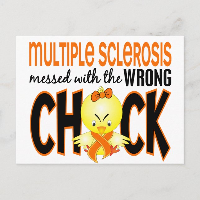 Många Sclerosis MS meddelades med fel Chick Vykort (Framsida)