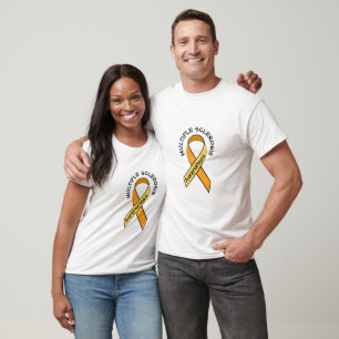 Många Sclerosis Orange Awareness Ribbon Shirt Tröja