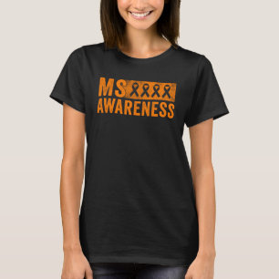 Många Sclerosis Orange Ribbon Manar Kvinnor i krig T Shirt