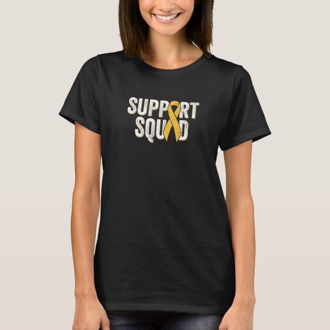 Många Sclerosis Support Squad Orange Awarene T Shirt (Framsida)