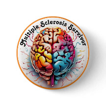 Många Sclerosis Survivor Colorful Brain