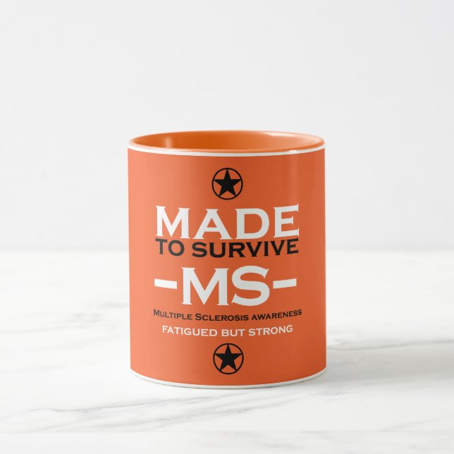 många sclerosis Survivor Support Awareness Gift Mugg (Center)