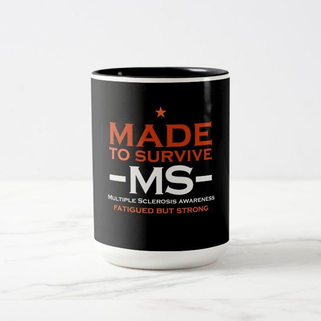 många sclerosis Survivor Support Awareness Gift Två-Tonad Mugg (Center)