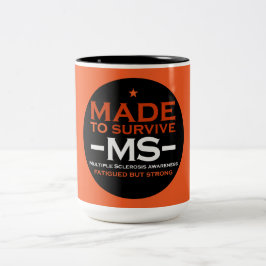 många sclerosis Survivor Support Awareness Gift Två-Tonad Mugg