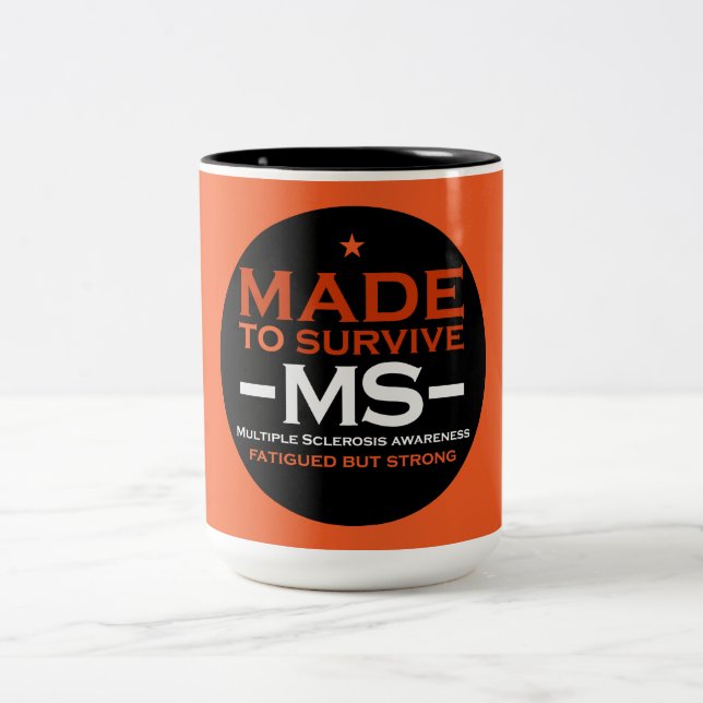 många sclerosis Survivor Support Awareness Gift Två-Tonad Mugg (Center)