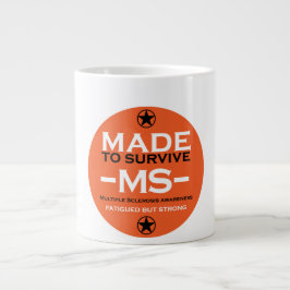 många sclerosis Survivor Support Awareness Jumbo Mugg